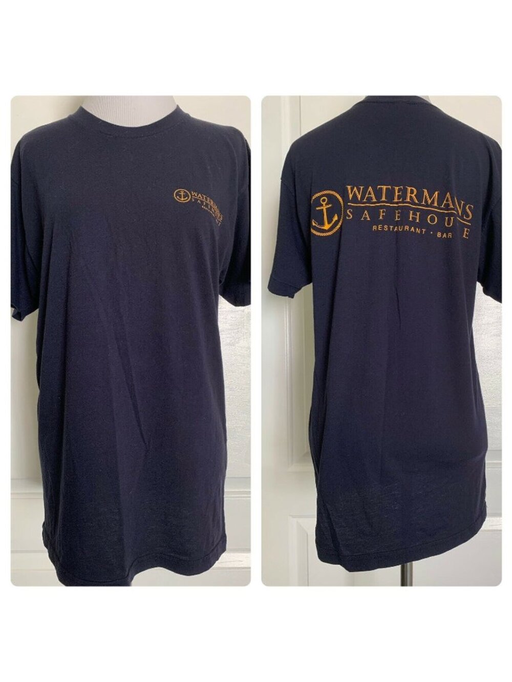 Hermosa Beach California Navy Blue American Apparel Tee T-Shirt Casual Unisex M